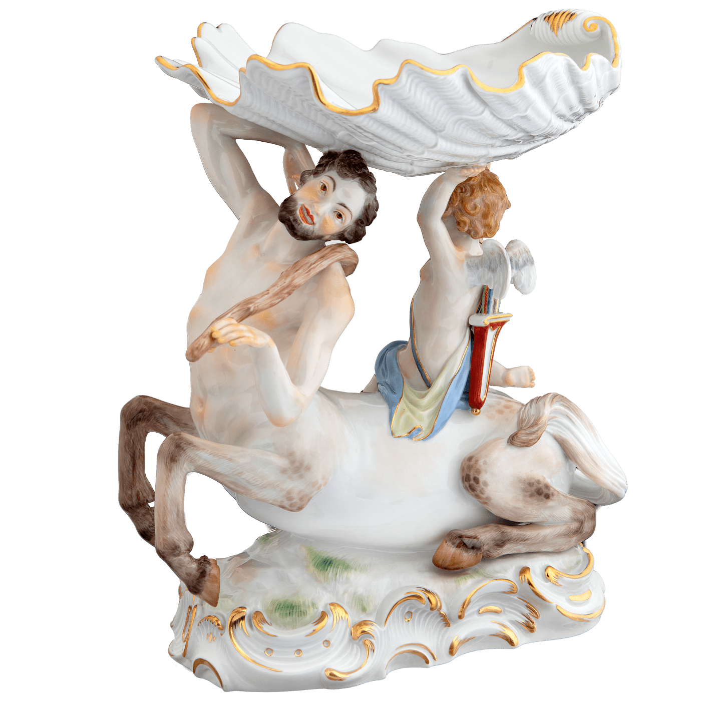 Skulptur Zentaur mit Muschel, H 26,5 cm, limitiert | Meissen Limitierte Meisterwerke 900384 - 70729 - Meissen Weimar