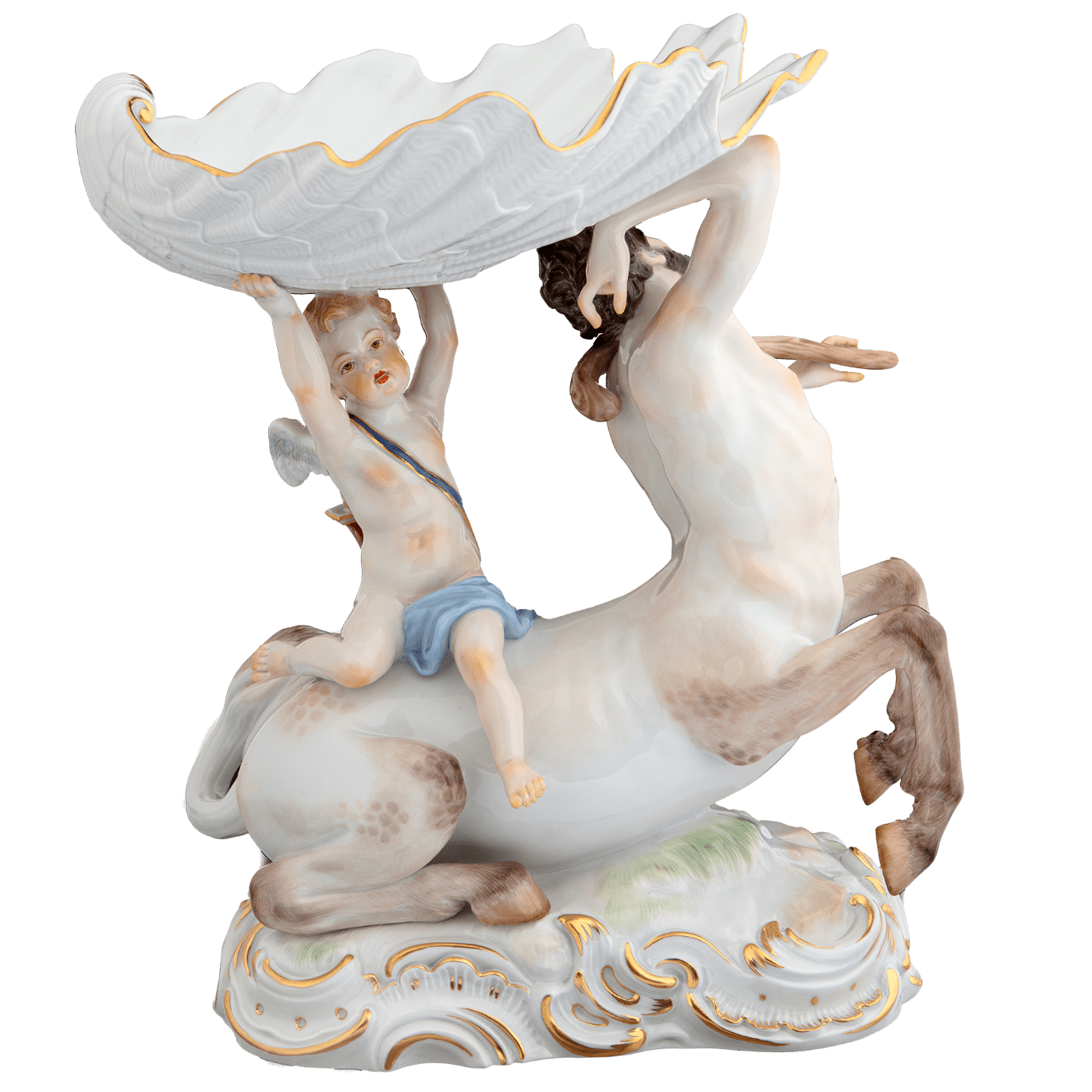 Skulptur Zentaur mit Muschel, H 26,5 cm, limitiert | Meissen Limitierte Meisterwerke 900384 - 70729 - Meissen Weimar