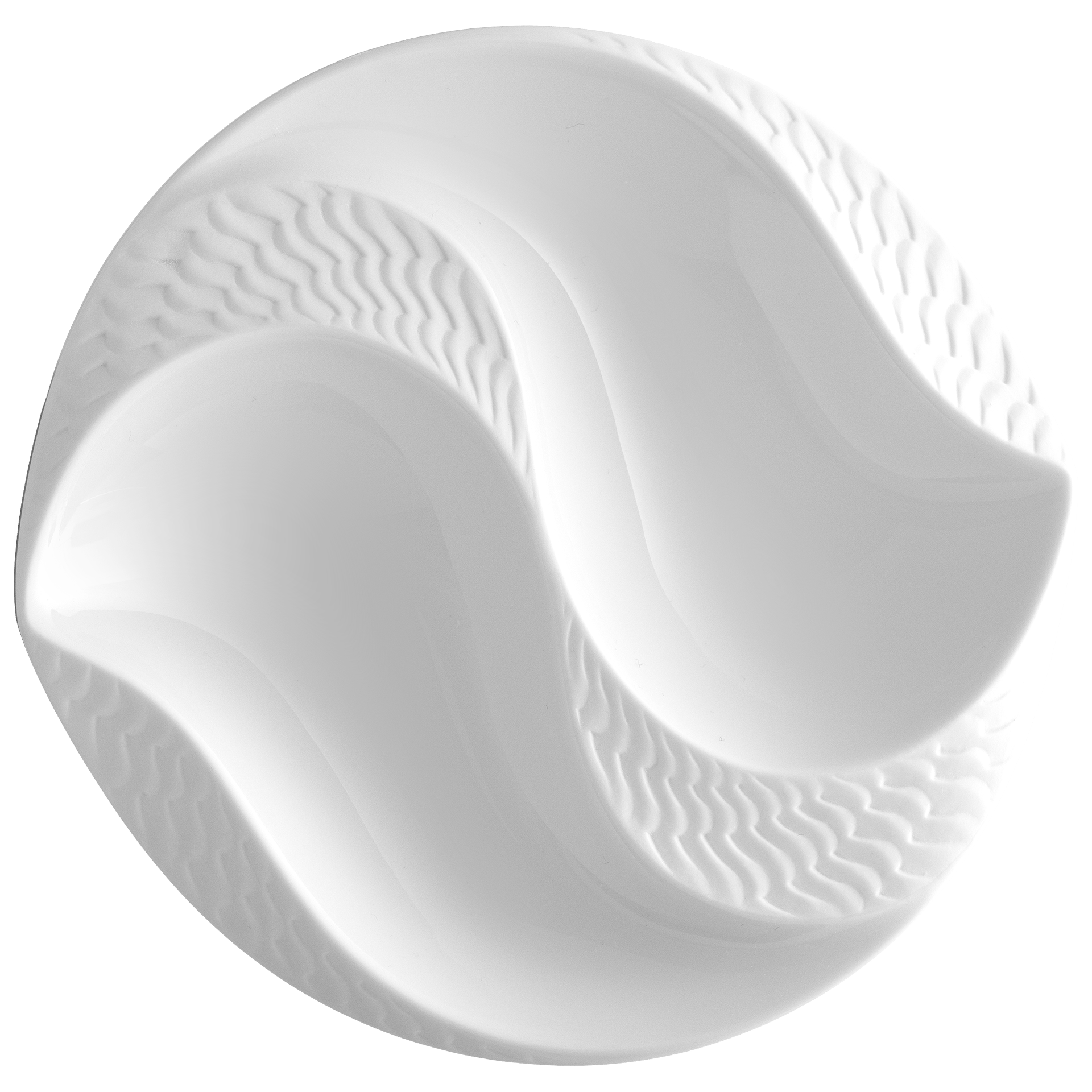 Soßenschale, Biskuit Weiß, Ø 12,5 cm | Meissen Wellenspiel Relief 860101 - 53573 - Meissen Weimar