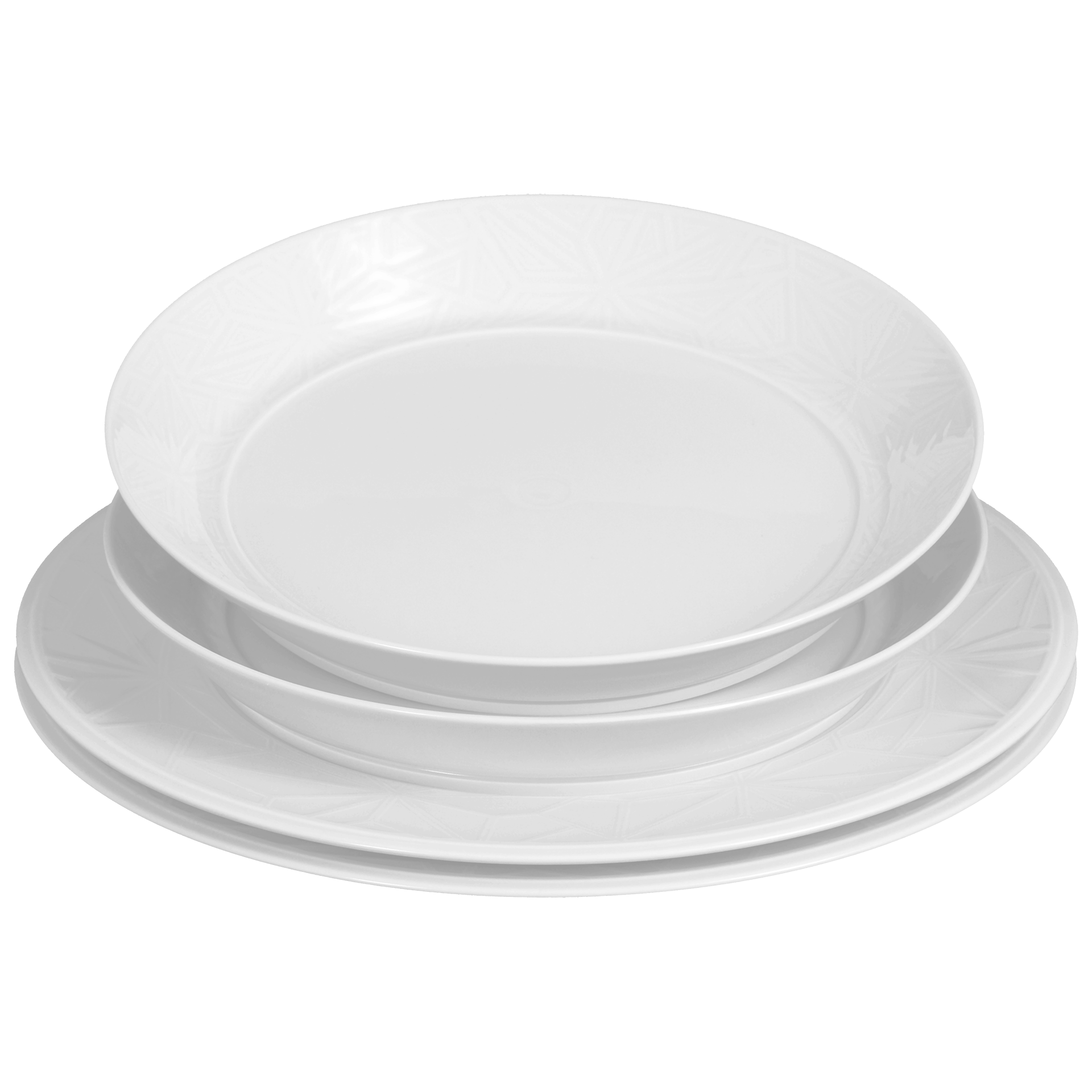 Speise - Set, Weiß, Ø 29 cm und Ø 24 cm, 4 - teilig | Meissen Vitruv Graphic 000001 - c4508 - Meissen Weimar