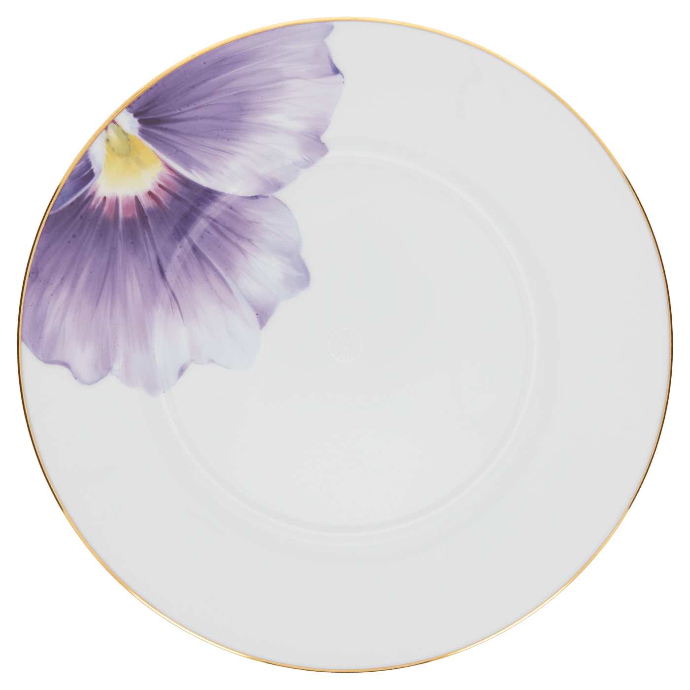 Speiseteller Giant Bloom Stiefmütterchen, Ø 24 cm, mit Goldrand | Meissen Cosmopolitan 61b160 - 37475 - Meissen Weimar
