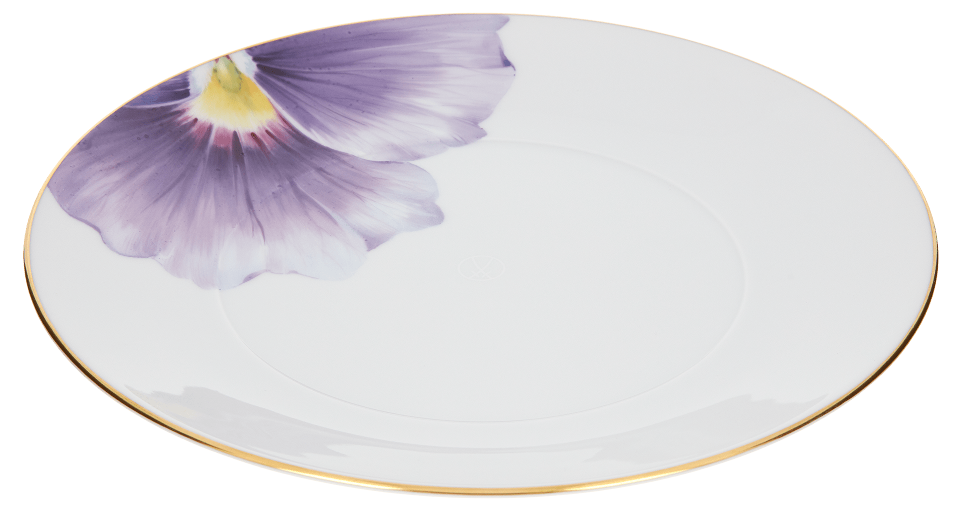 Speiseteller Giant Bloom Stiefmütterchen, Ø 24 cm, mit Goldrand | Meissen Cosmopolitan 61b160 - 37475 - Meissen Weimar