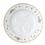 Speiseteller, Indische Blumenzweige, gestreute Blümchen, Goldkante, Goldrand, Ø 22 cm | Meissen Schwanendessin