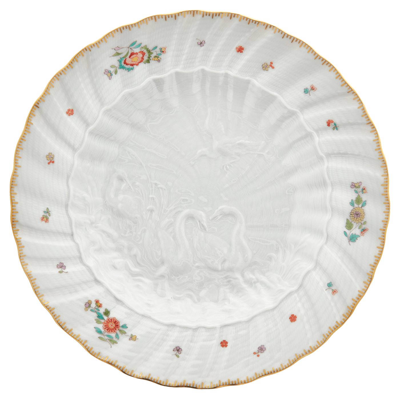 Speiseteller Indische Blumenzweige Ø 24,5 cm | Meissen Schwanendessin 397152 - 05475 - Meissen Weimar