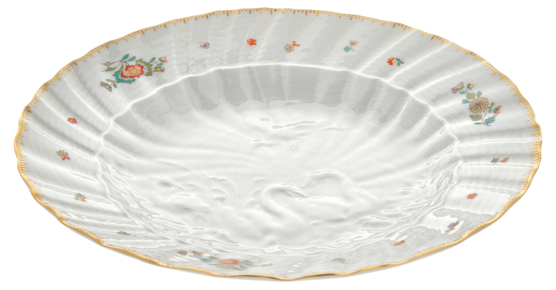 Speiseteller Indische Blumenzweige Ø 24,5 cm | Meissen Schwanendessin 397152 - 05475 - Meissen Weimar