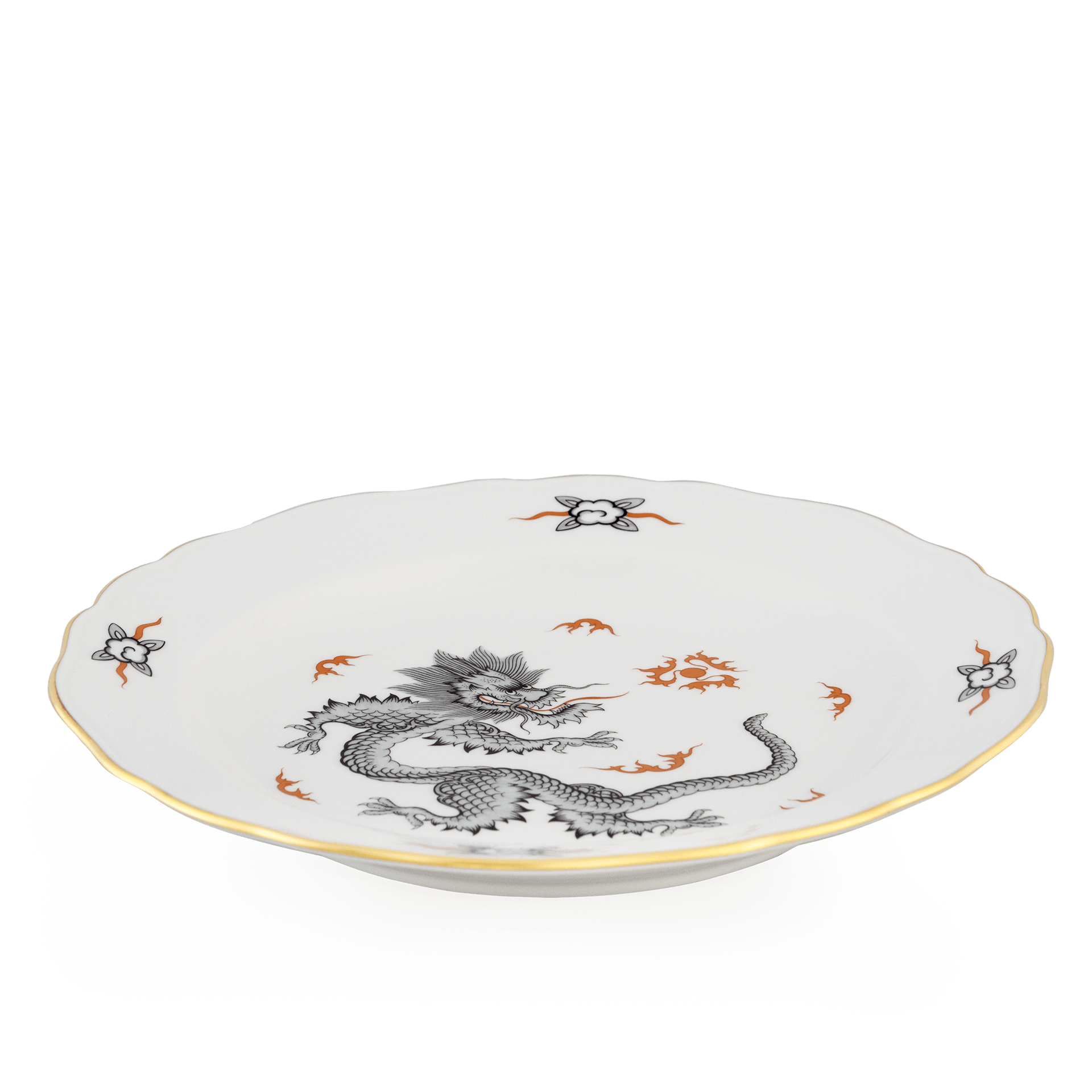 Speiseteller, Ming Drache Dekor, Ø 22 cm | Meissen Neuer Ausschnitt 33d010-00473 - Meissen Weimar