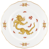 Speiseteller, Ming Drache Gelb, handausgemalt, Ø 28 cm | Meissen Neuer Ausschnitt