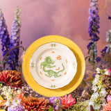 Speiseteller Ming Drache grün, handausgemalt, Ø 22 cm | Meissen Neuer Ausschnitt