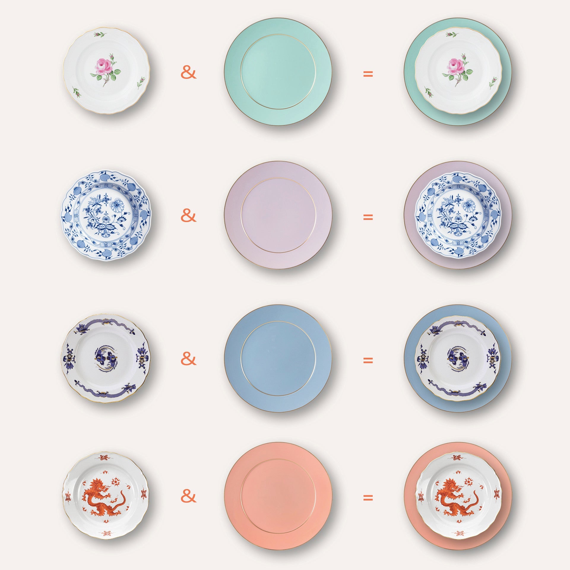 Speiseteller uni blau mit Goldrand Ø 29 cm | Meissen No.41 Casa 79b542-41479 - Meissen Weimar