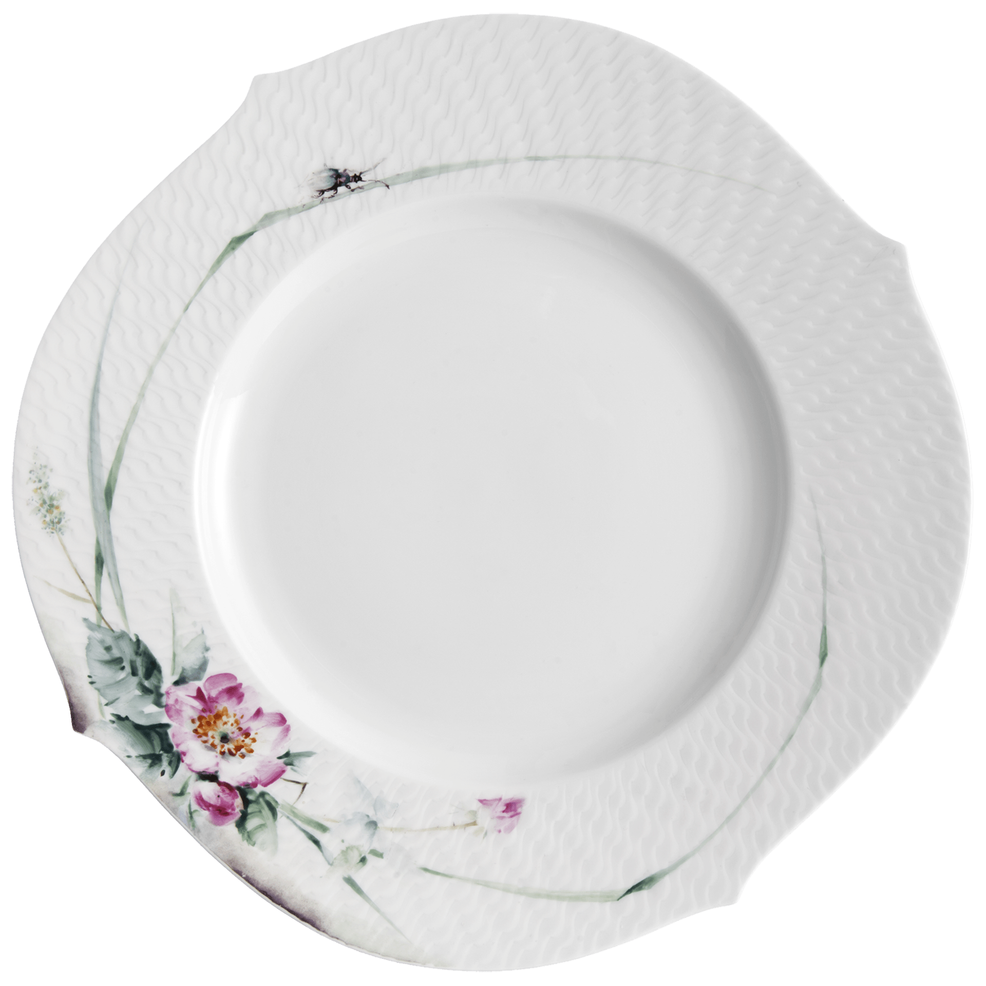 Speiseteller Waldflora Ø 28,5 cm | Meissen Wellenspiel Relief 61c014 - 29479 - Meissen Weimar