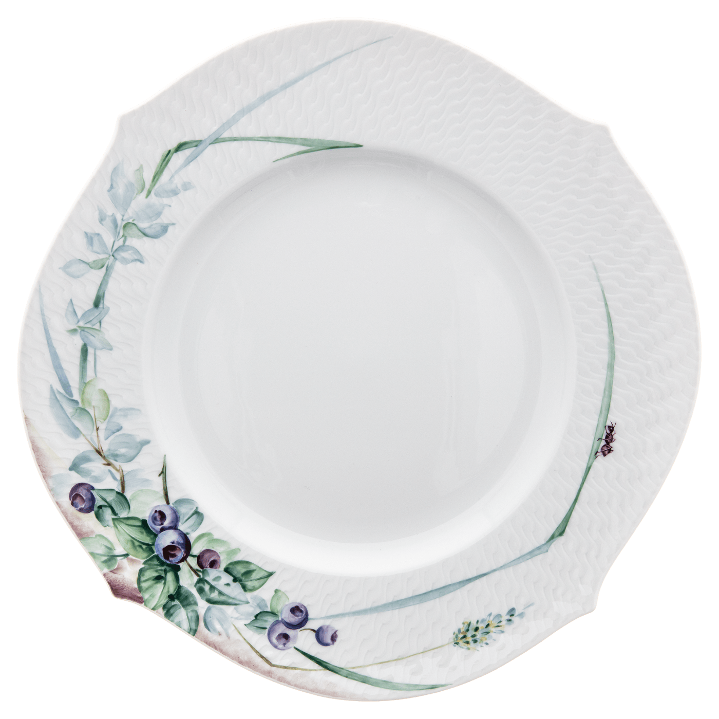 Speiseteller Waldflora Relief Ø 28,5 cm | Meissen Wellenspiel Relief 614501 - 29479 - Meissen Weimar