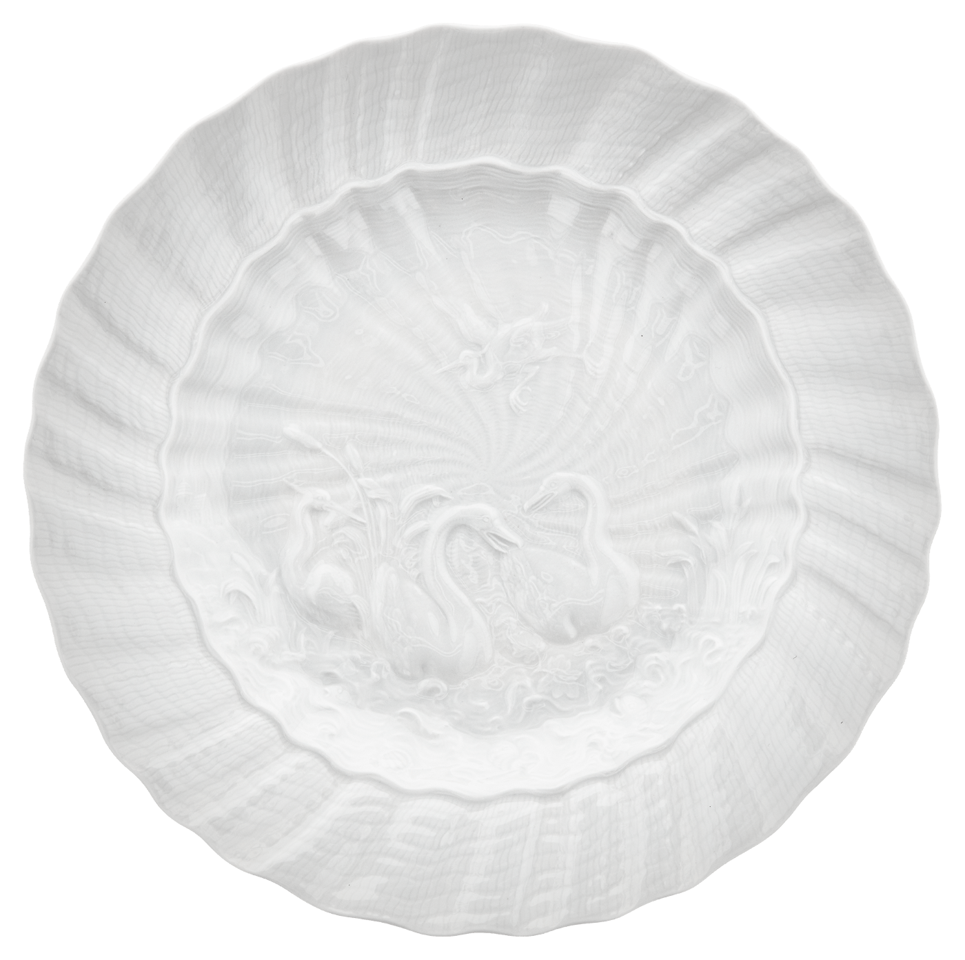 Speiseteller Weiß Ø 22 cm | Meissen Schwanendessin 000001 - 05473 - Meissen Weimar