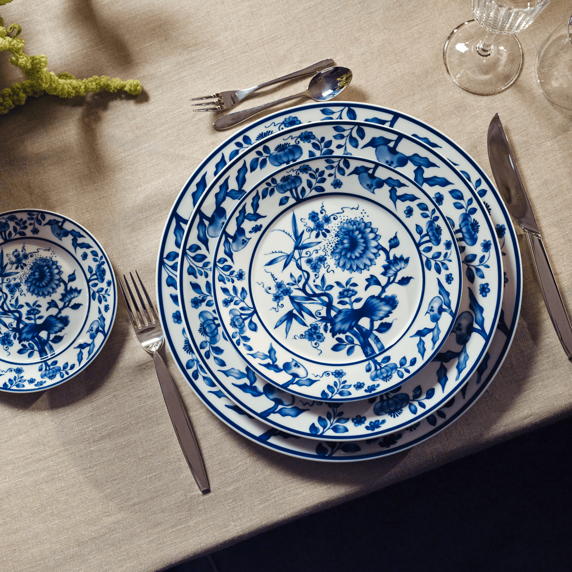 Speiseteller Weiß Ø 29 cm | Meissen No. 41 Noble Blue 79b500-41479 - Meissen Weimar