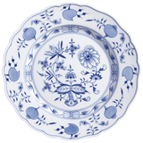 Speiseteller,  Zwiebelmuster, kobaltblau, weißer Rand, Ø 28 cm | Meissen Neuer Ausschnitt