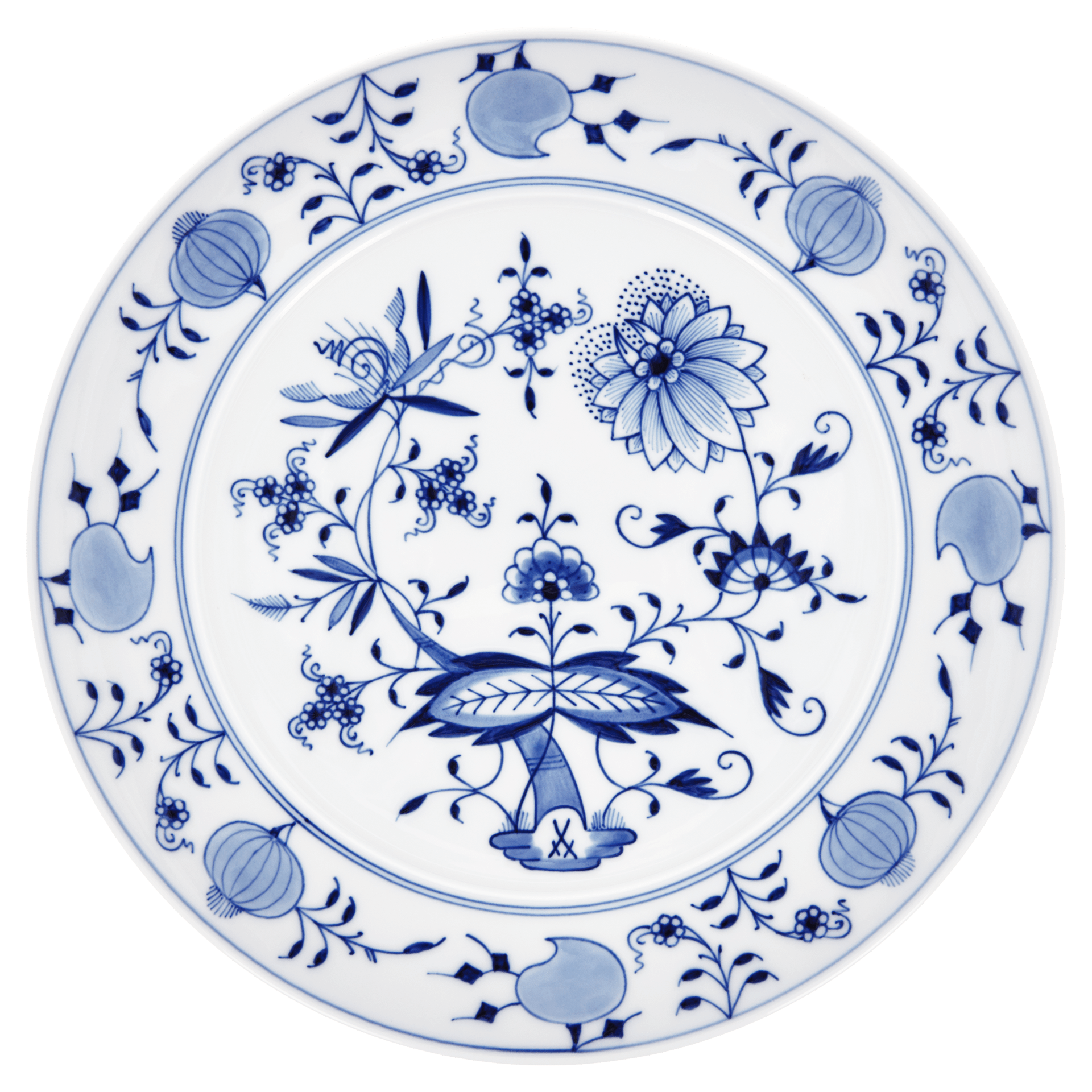 Speiseteller, Zwiebelmuster, kobaltblau, weißer Rand, Ø 29 cm | Meissen No.41 800101 - 41479 - Meissen Weimar