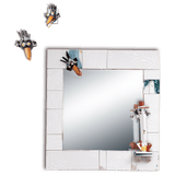 Spiegel Unikat Porzellan H 67 cm | Meissen Unikate