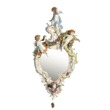 Spiegelrahmen Bunt und gold staffiert, H 98 cm | Meissen Exklusiv-Kollektion