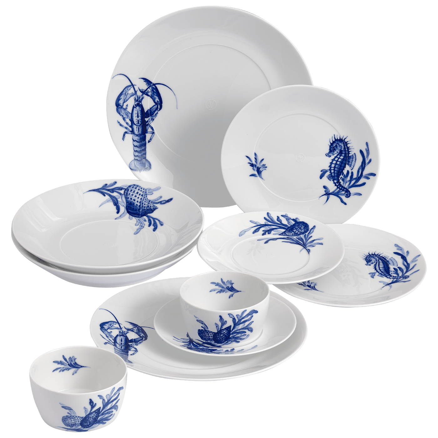 Starter - Set, Blue Treasures, 10 - teilig für 2 Personen | Meissen Cosmopolitan 82k001 - c3728 - Meissen Weimar