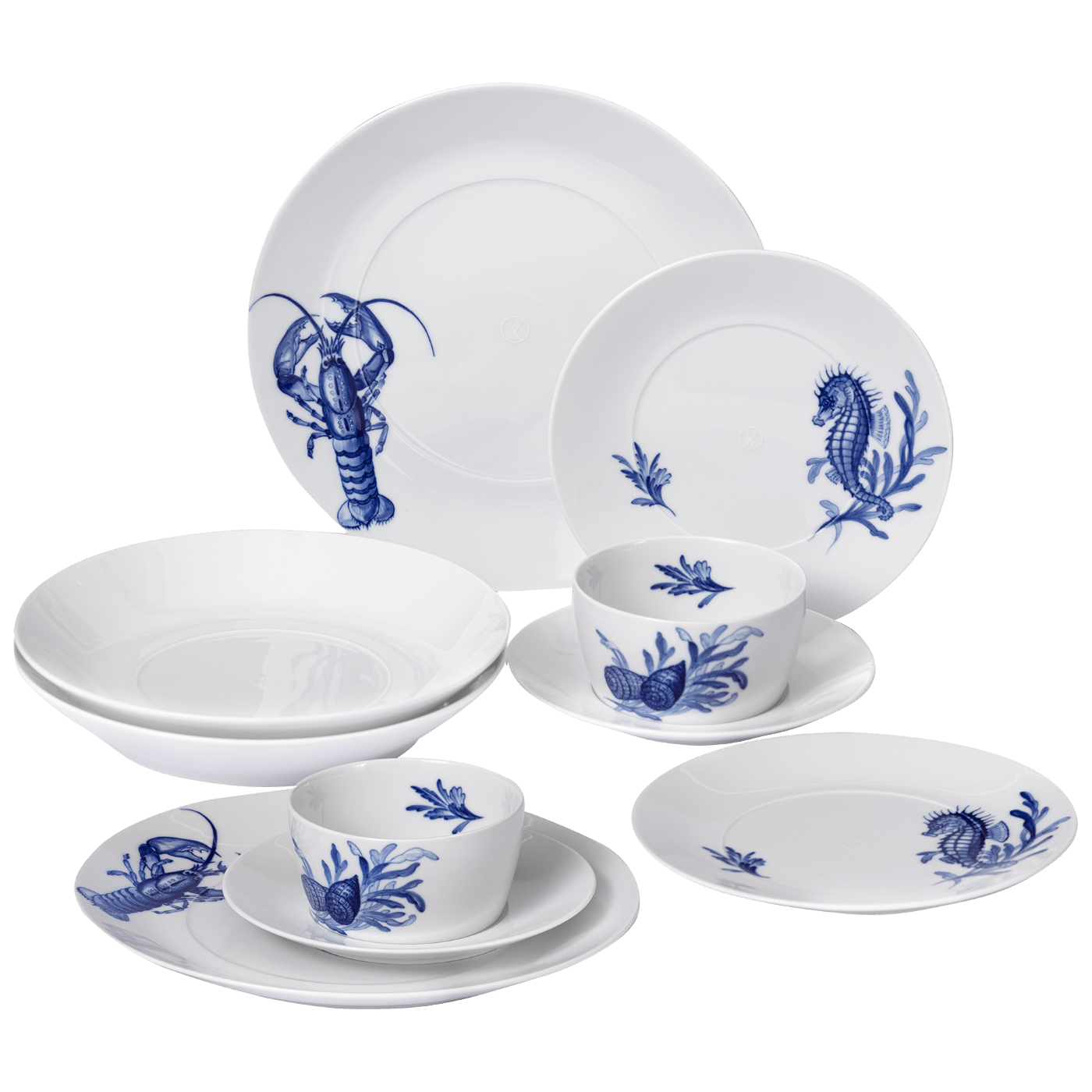 Starter - Set, Blue Treasures, 10 - teilig | Meissen Cosmopolitan 82k002 - c3728 - Meissen Weimar