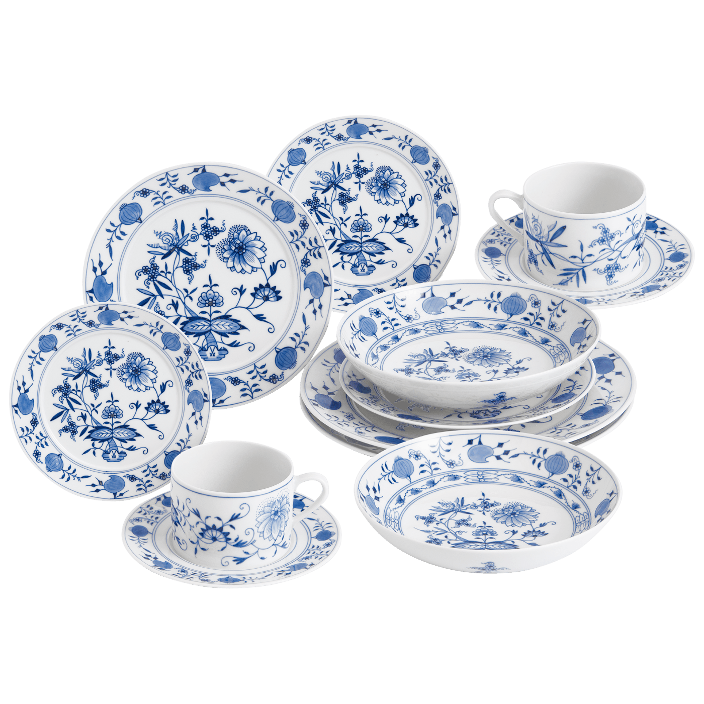 Starter - Set Geschirr, Zwiebelmuster, 12 - tlg. | Meissen No.41 Zwiebelmuster 800101 - c4138 - Meissen Weimar