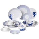 Starter-Set Geschirrset Blue Treasures & Mesh Blau für 2 Personen | Meissen Cosmopolitan
