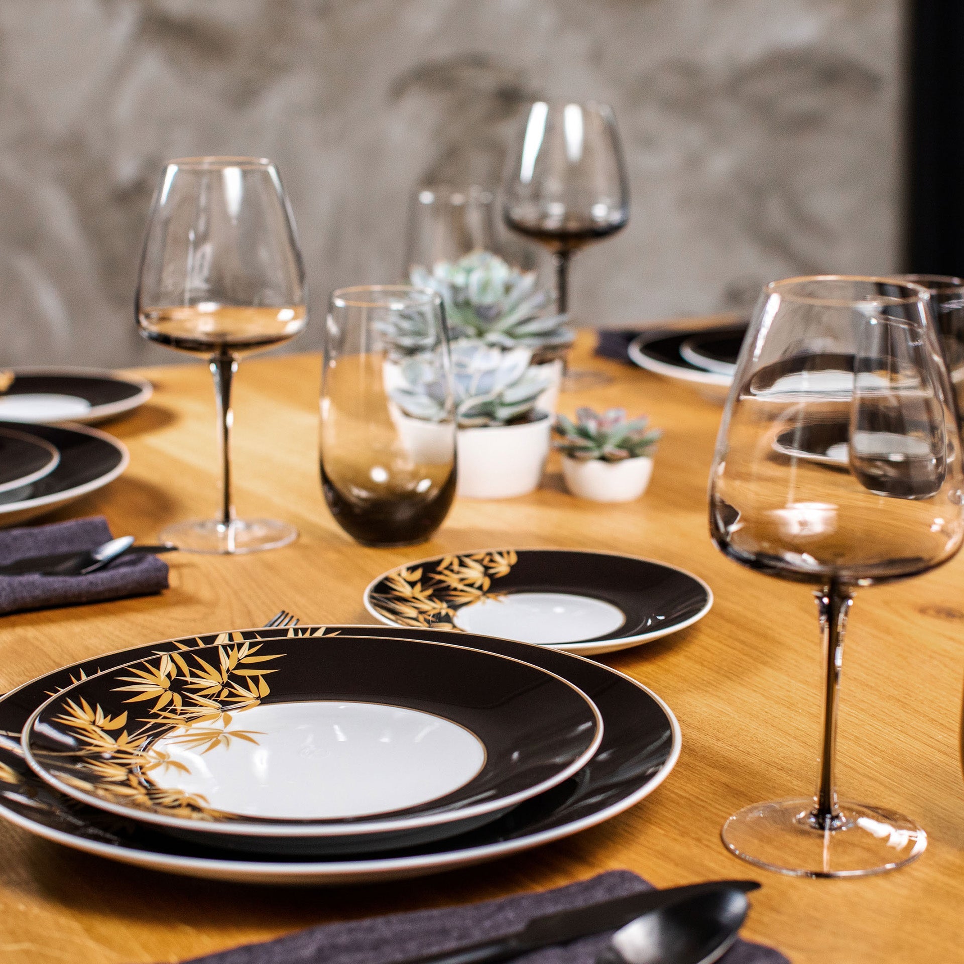 Starter - Set, Golden Bamboo, 14 - teilig | Meissen Cosmopolitan 79a948 - c3736 - Meissen Weimar