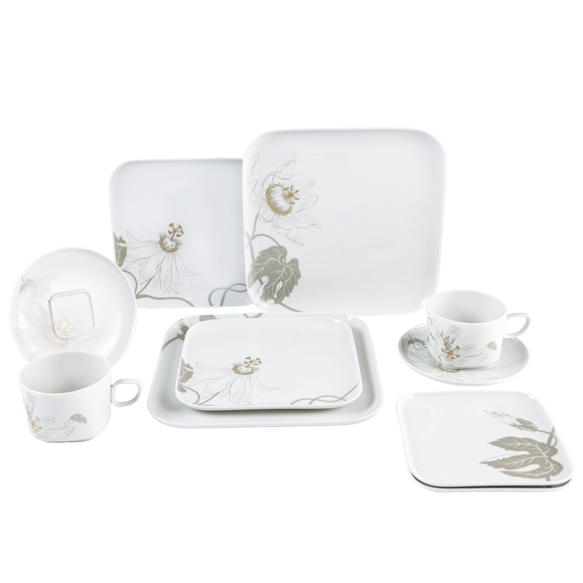 Starter - Set, Passionsblume, 10 - tlg. | Meissen Nova 79a905 - c4604 - Meissen Weimar