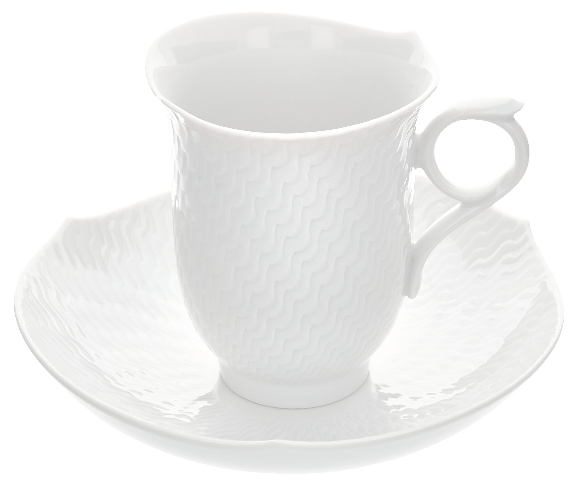 Starter - Set, Weiß, 14 - teilig | Meissen Wellenspiel Relief 000001 - c2942 - Meissen Weimar