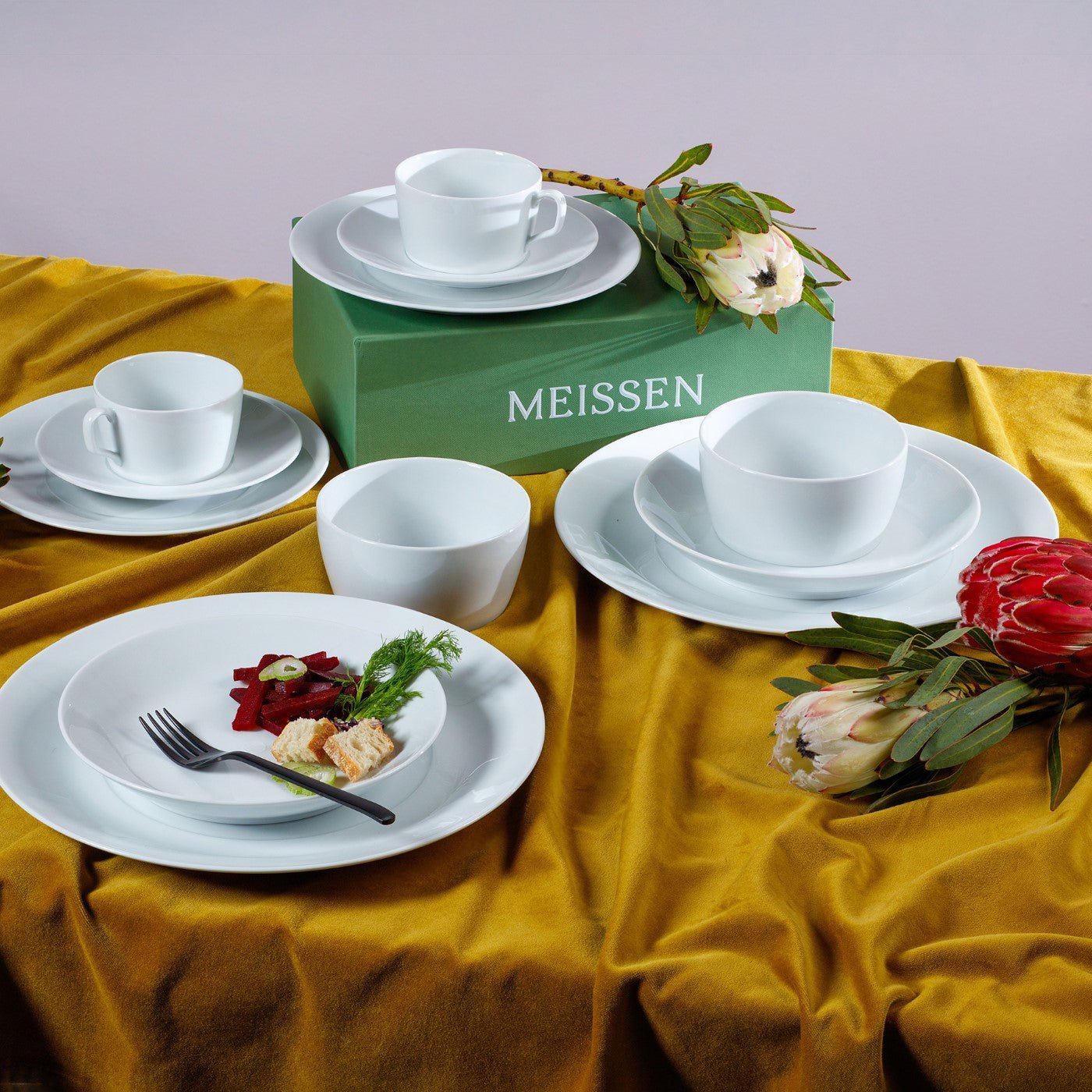 Starter - Set, Weiß, 14 - tlg. | Meissen Cosmopolitan 000001 - c3723 - Meissen Weimar