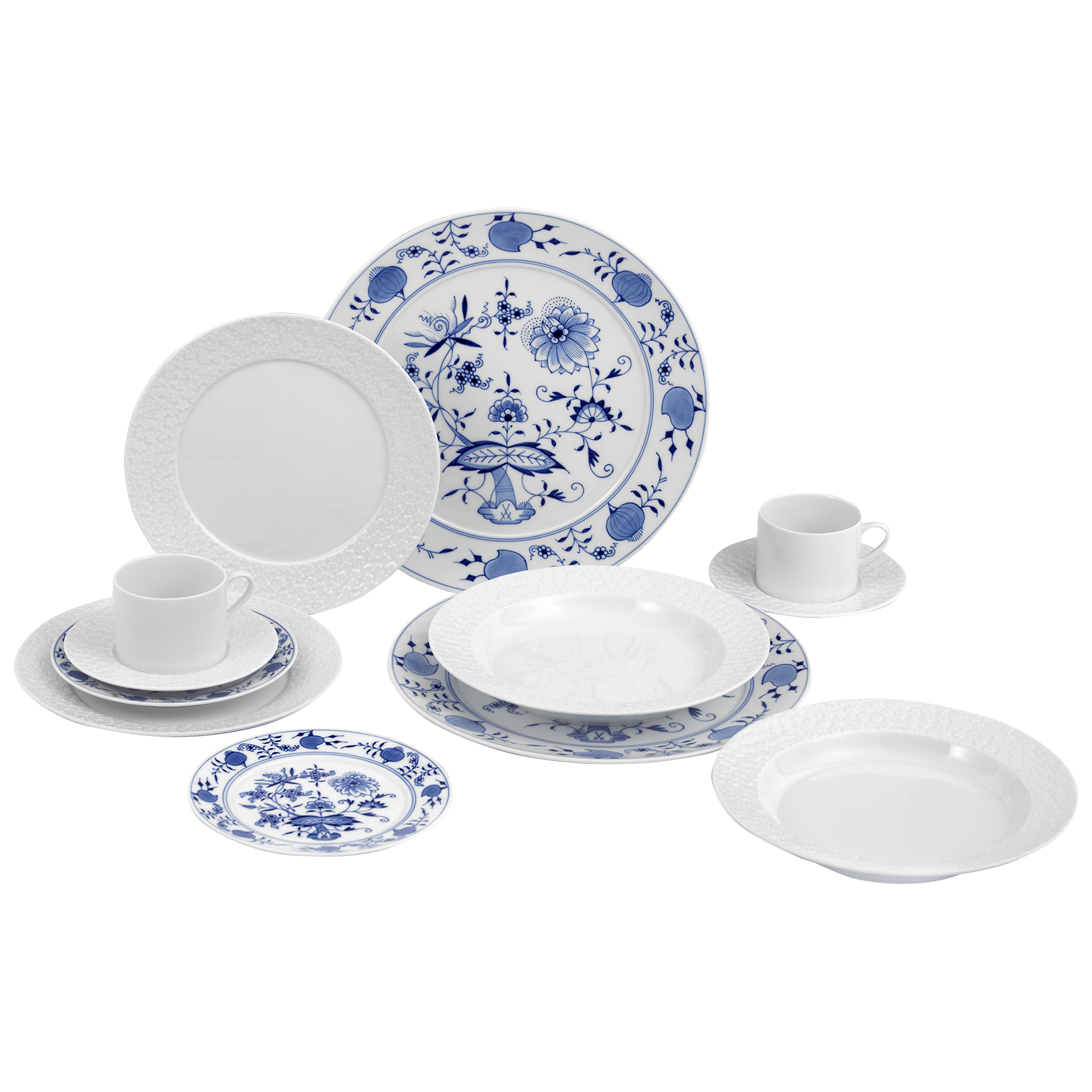 Starter - Set, Zwiebelmuster, 12 - tlg., für 2 Personen | Meissen No.41 Zwiebelmuster 800101 - c4142 - Meissen Weimar