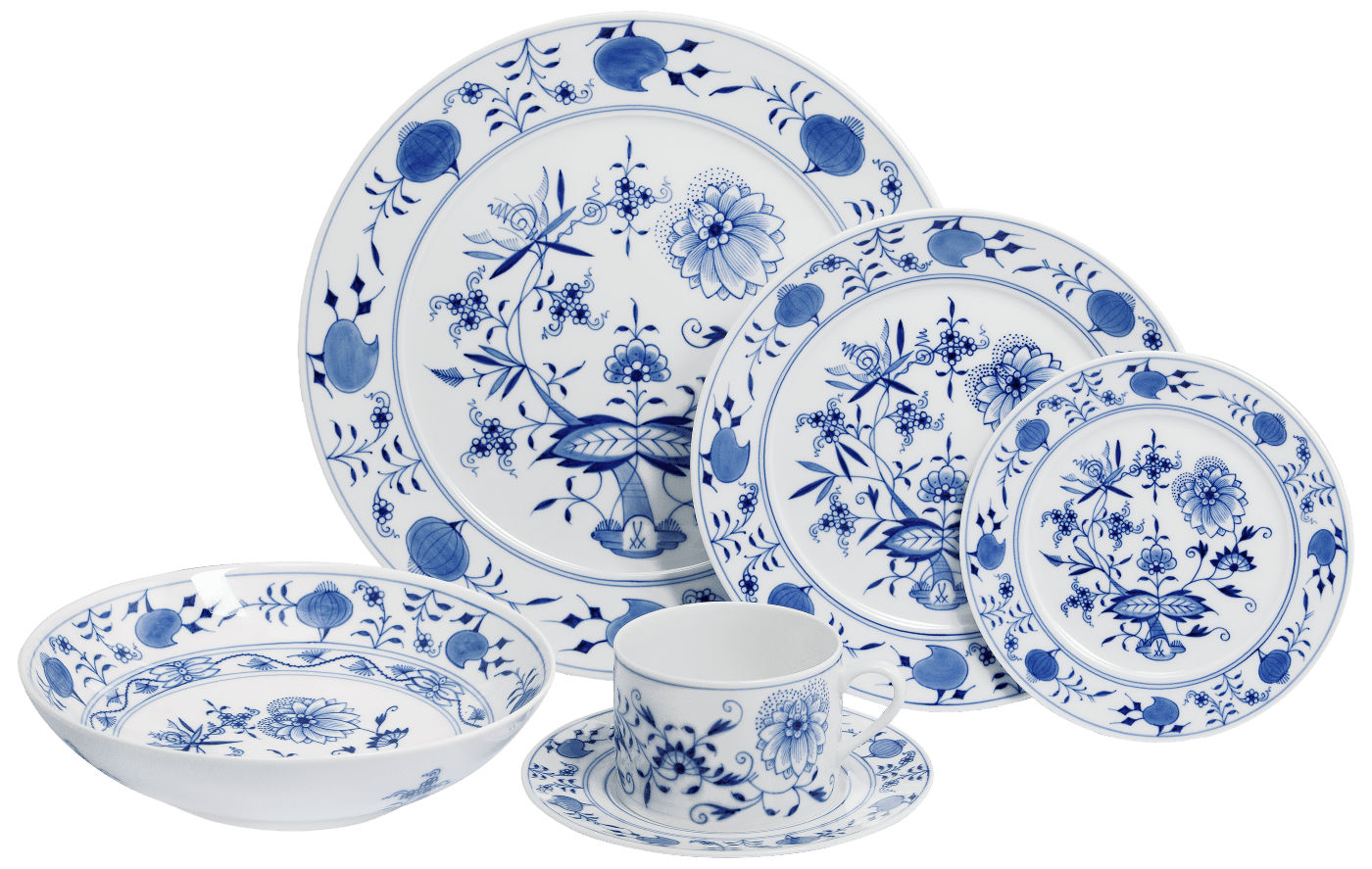 Starter - Set, Zwiebelmuster, 6 - teilig | Meissen No.41 Zwiebelmuster 800101 - c4135 - Meissen Weimar