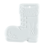 Stiefel, Weiß, bisquit, H 4,4 cm | Meissen Zweigschmuck  Weihnachtskollektion