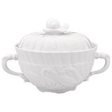 Suppentasse mit Deckel, Weiß, H 10 cm | Meissen Schwanendessin