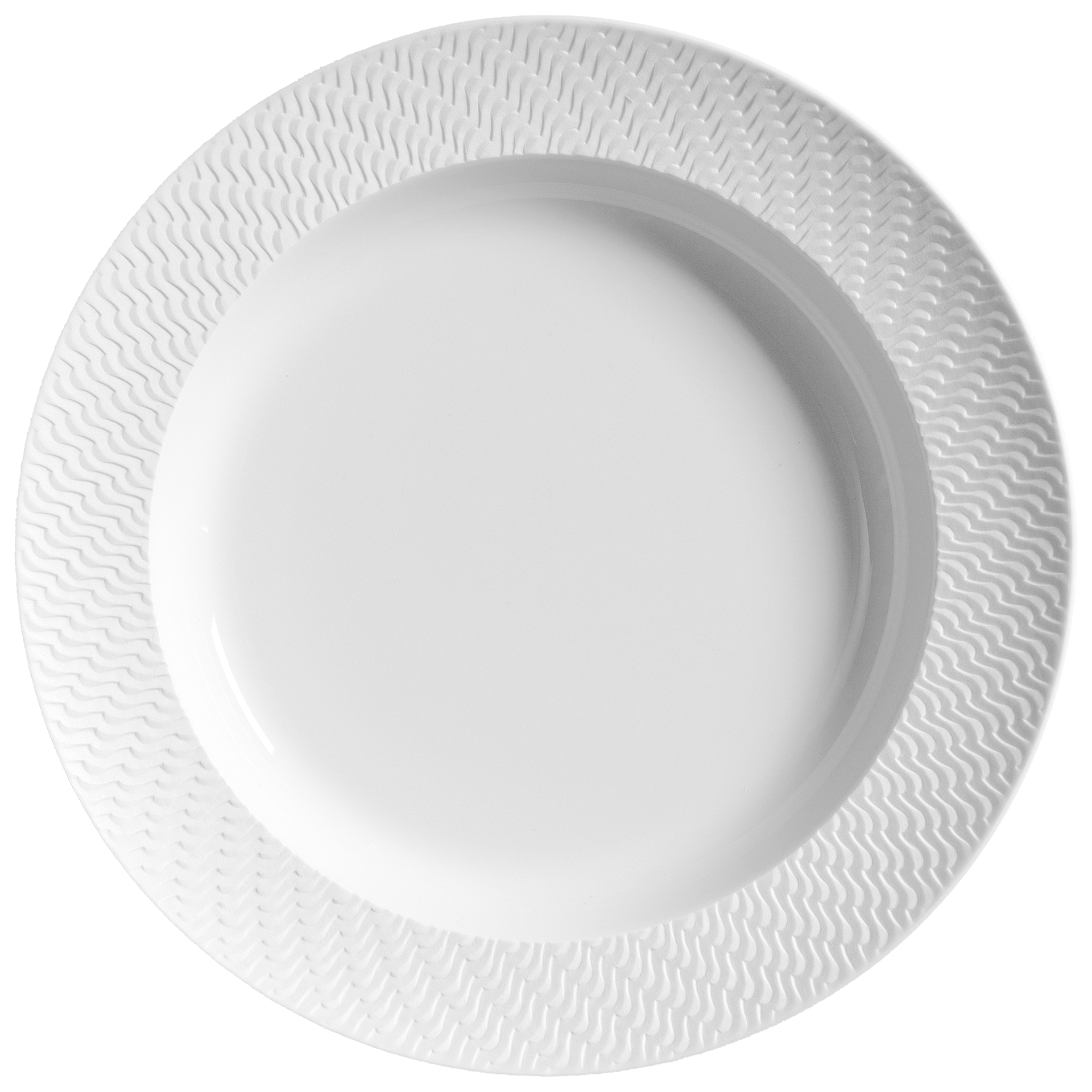 Suppenteller, Biskuit Weiß, Ø 23 cm | Meissen No.41 Wellenspiel Relief 860101 - 29a87 - Meissen Weimar