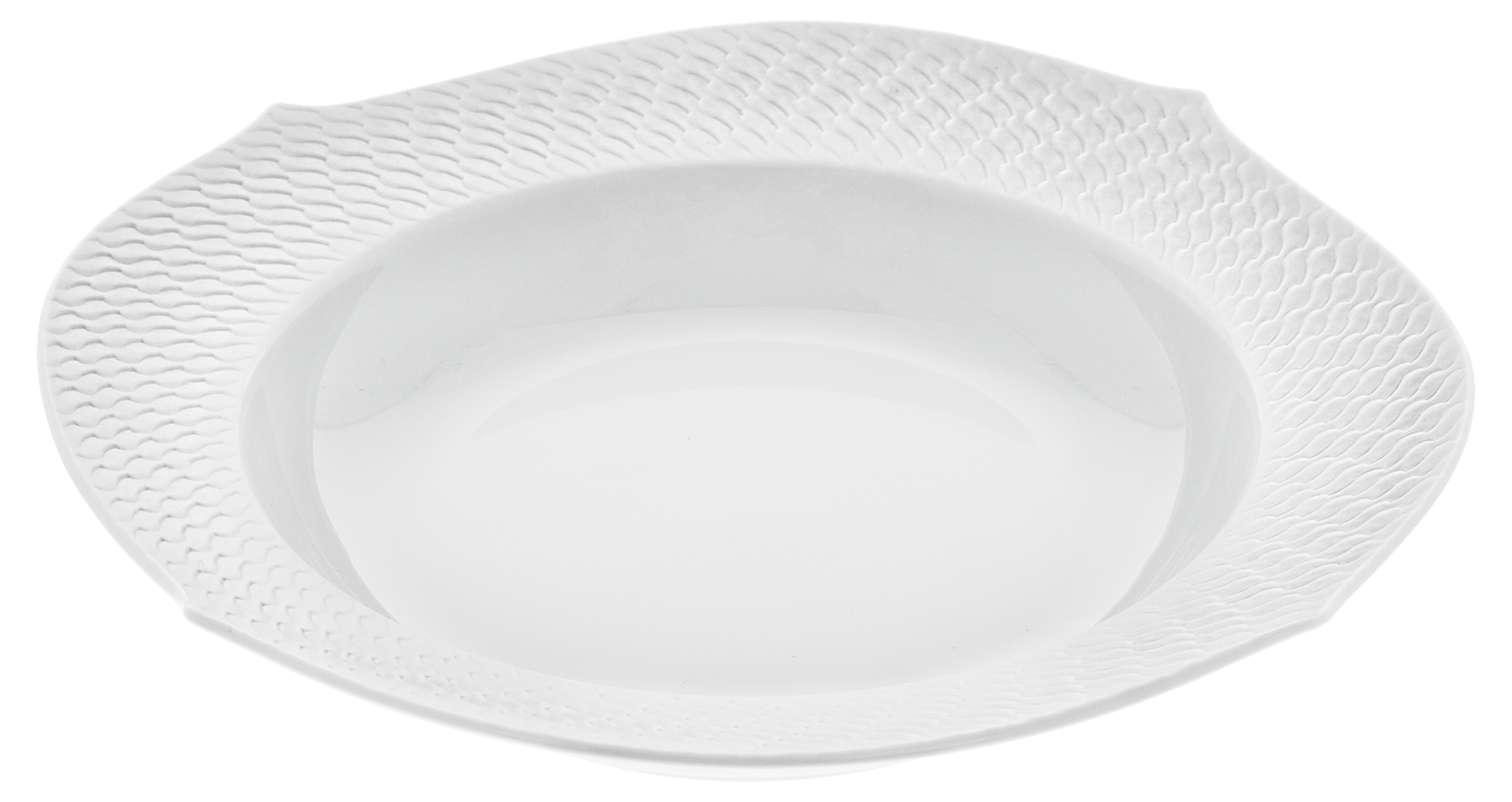 Suppenteller Biskuit Weiß Ø 23,5 cm | Meissen Wellenspiel Relief 860101 - 29488 - Meissen Weimar