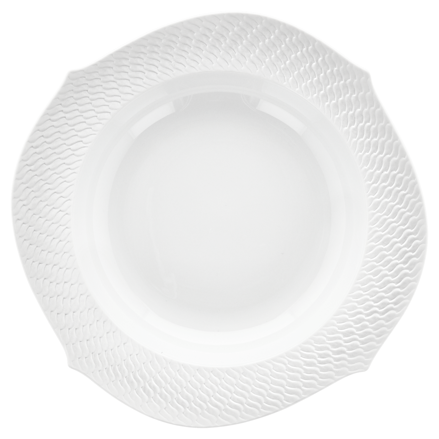 Suppenteller Biskuit Weiß Ø 23,5 cm | Meissen Wellenspiel Relief 860101 - 29488 - Meissen Weimar