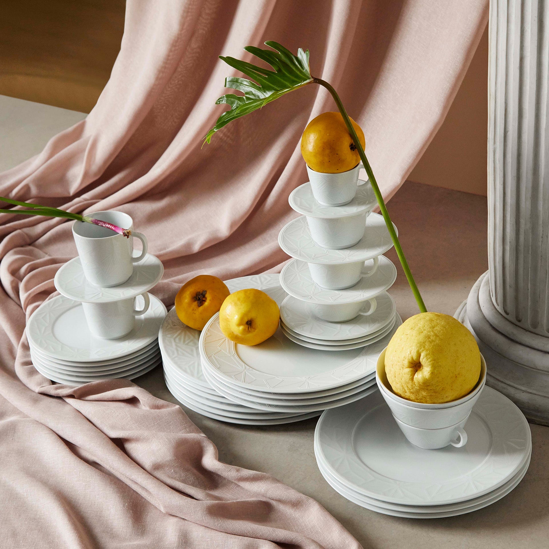 Suppenteller, Biskuit Weiß, Ø 24 cm | Meissen Vitruv Graphic 860101 - 45487 - Meissen Weimar