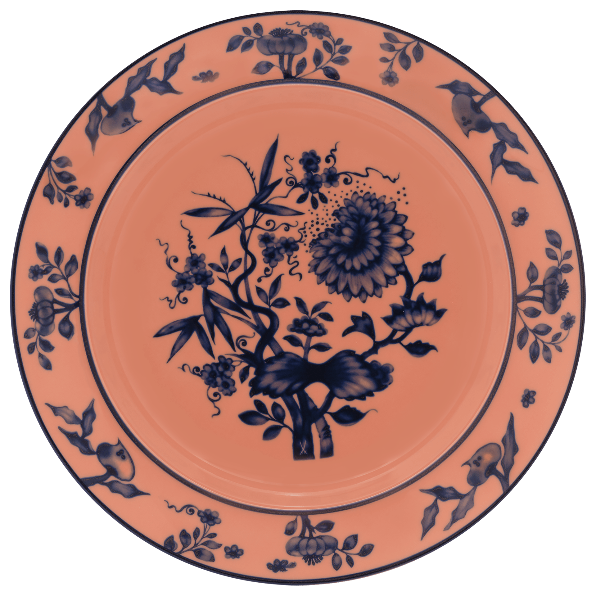 Suppenteller, rot, Ø 23 cm | Meissen No.41 Royal Blossom 79b510-41487 - Meissen Weimar