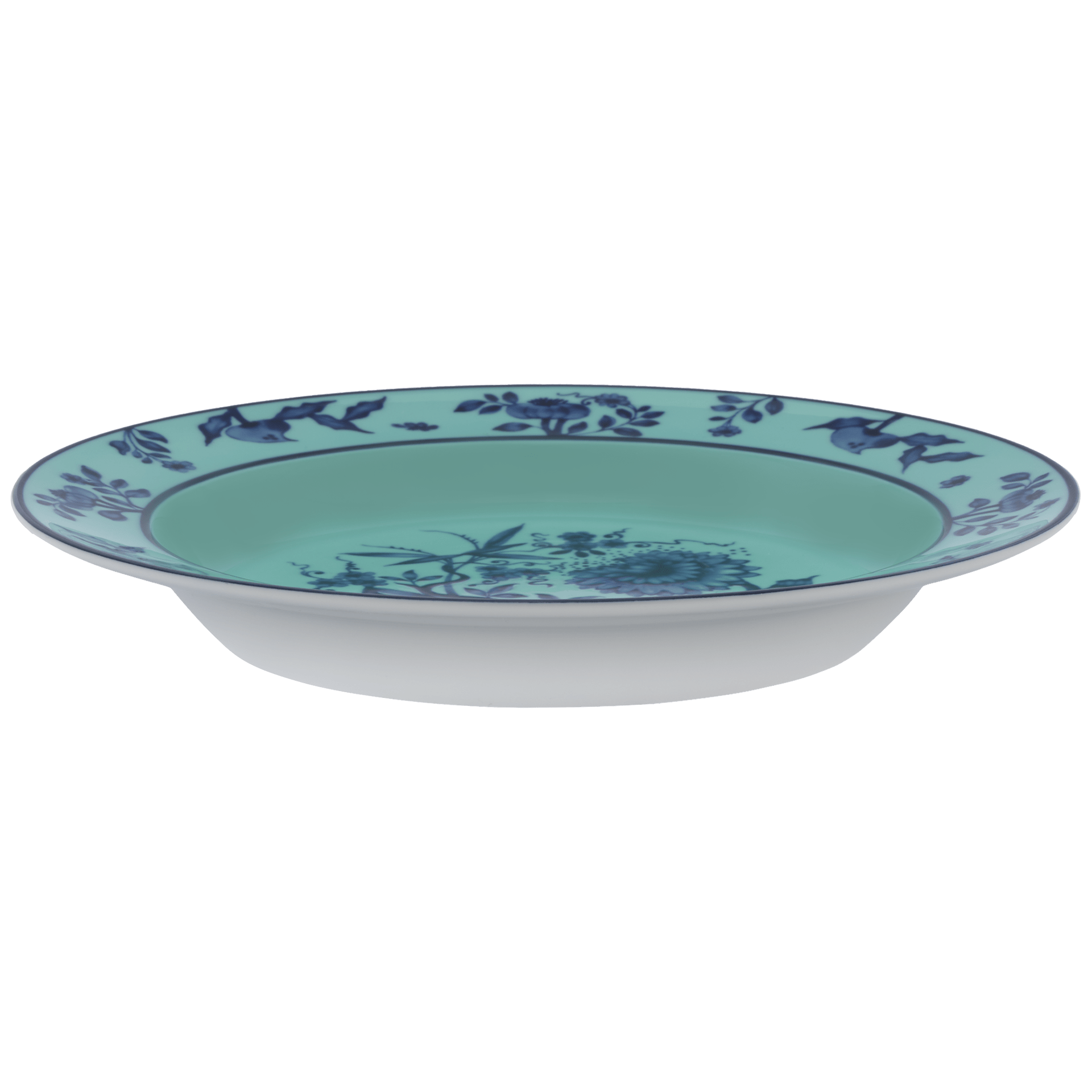 Suppenteller Seladongrün, Ø 23 cm | Meissen No.41 Zwiebelmuster 79b530-41487 - Meissen Weimar