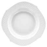 Suppenteller, Weiß, Ø 23,5 cm | Meissen Wellenspiel Relief
