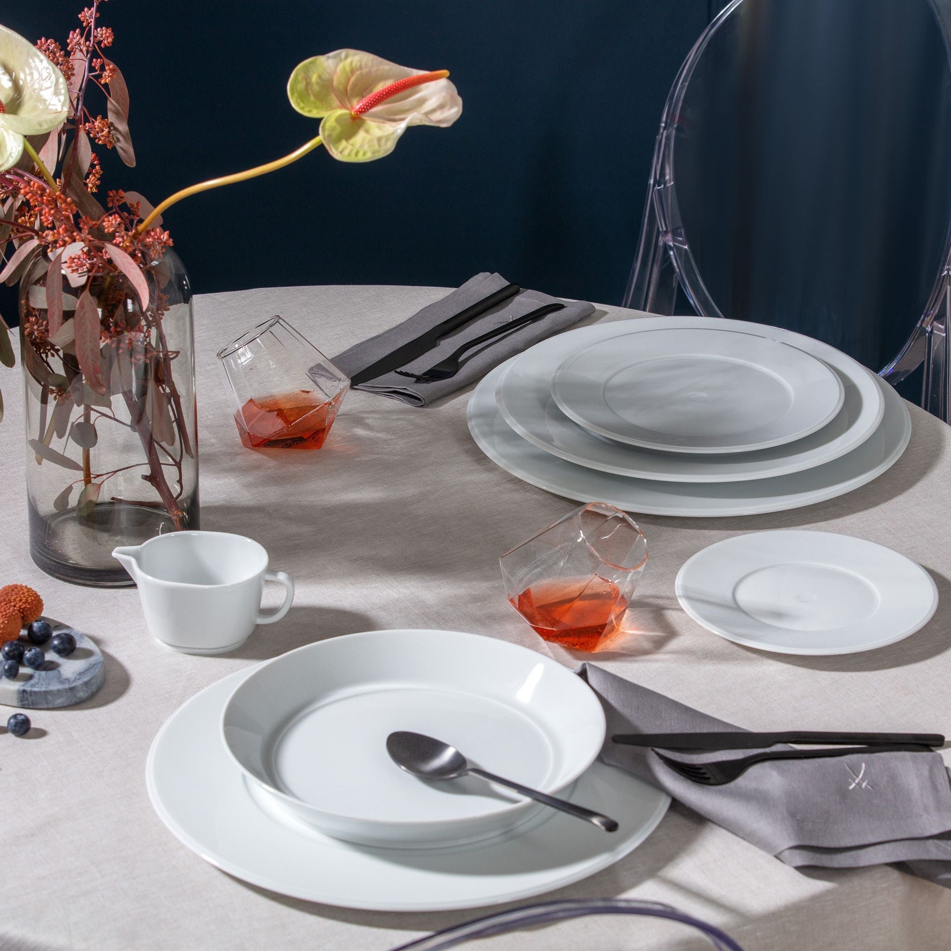 Suppenteller, Weiß, Ø 24 cm | Meissen Vitruv 000001 - 43487 - Meissen Weimar