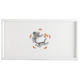 Sushiplatte, Mingdrachen leicht, schwarz und platin, L 27 cm | Meissen Cosmopolitan