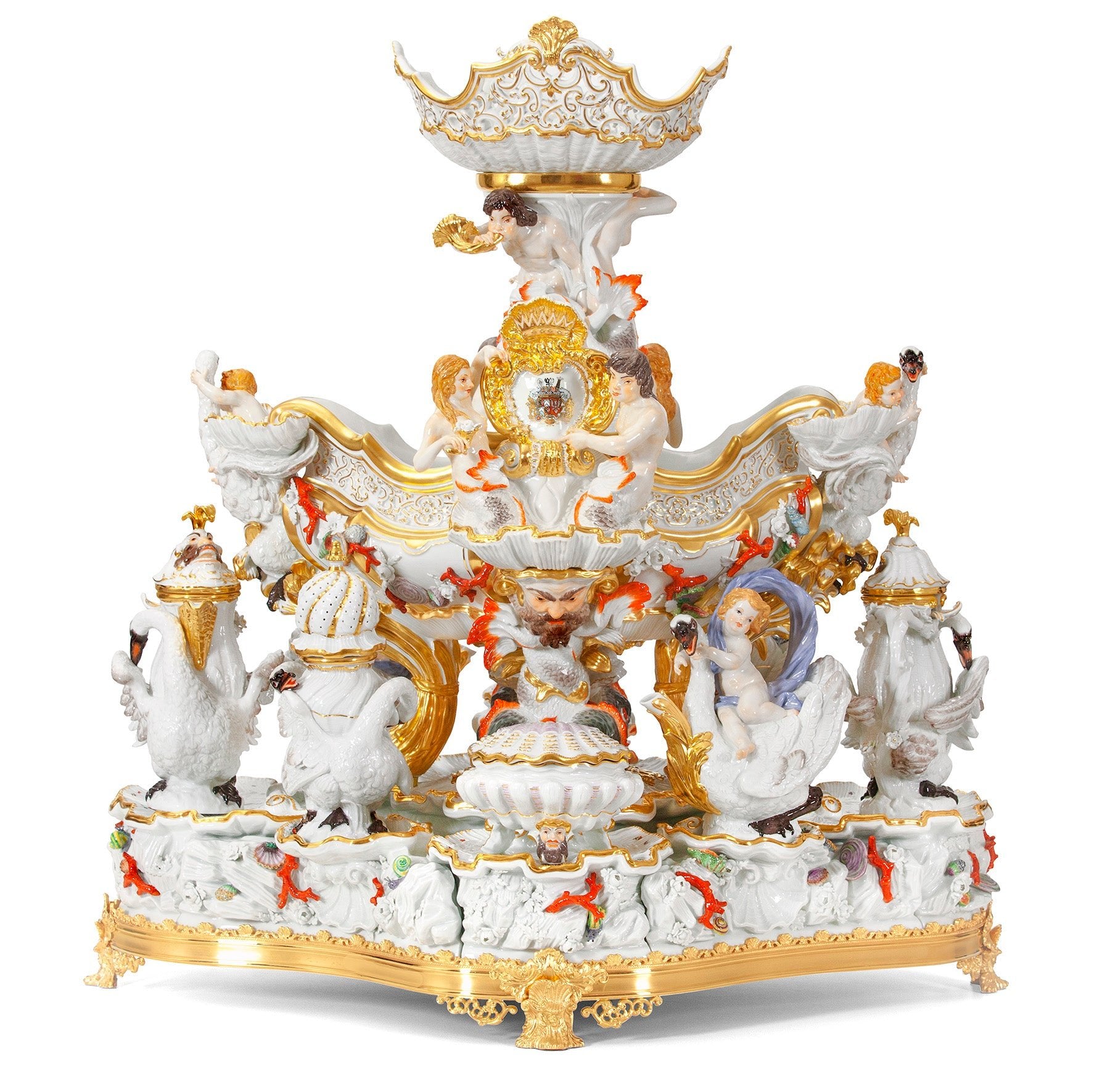 Tafelaufsatz Schwanenservice, H 80 cm | Meissen Fine Dining 900380 - 80m16 - Meissen Weimar