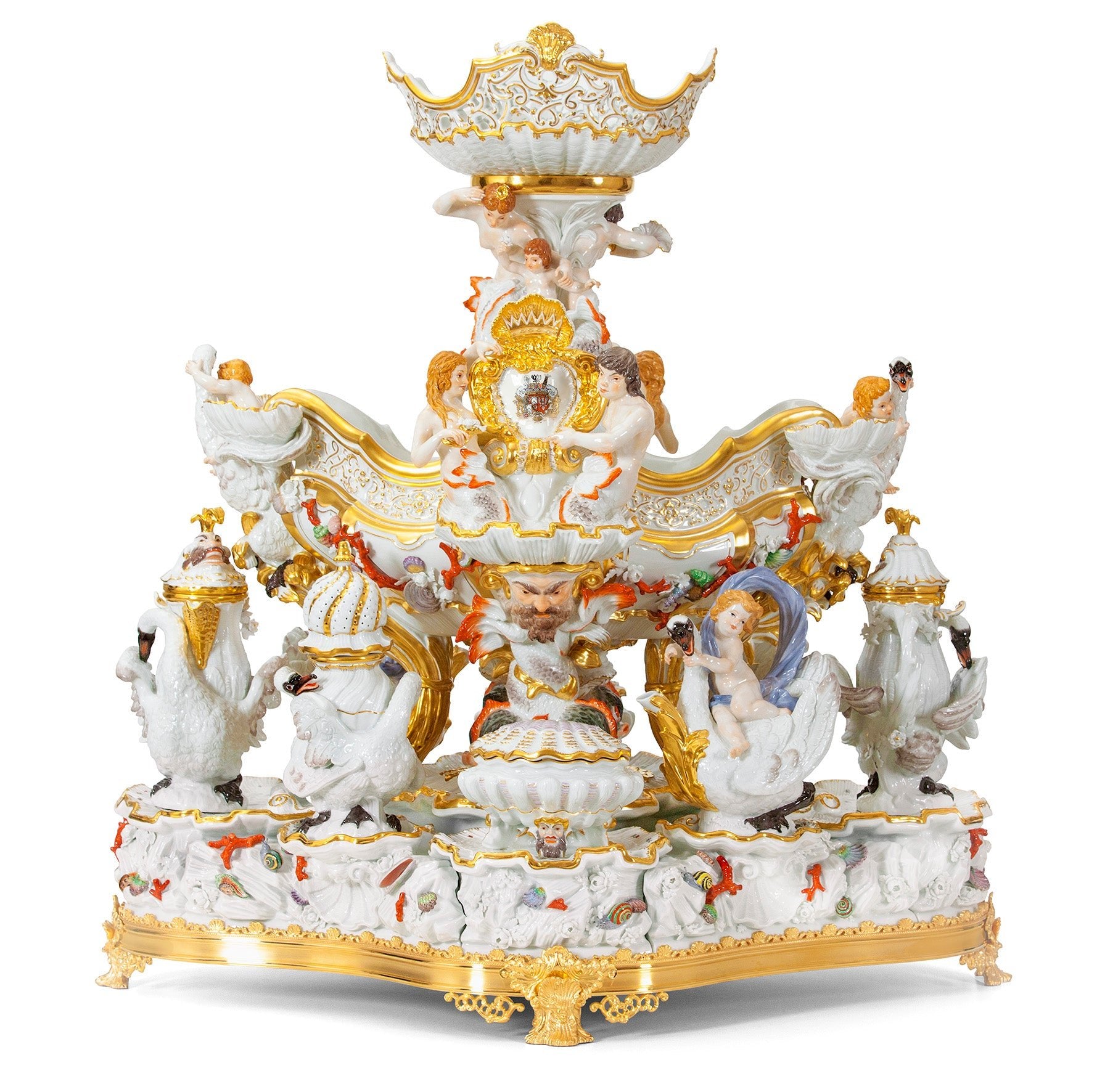 Tafelaufsatz Schwanenservice, H 80 cm | Meissen Fine Dining 900380 - 80m16 - Meissen Weimar