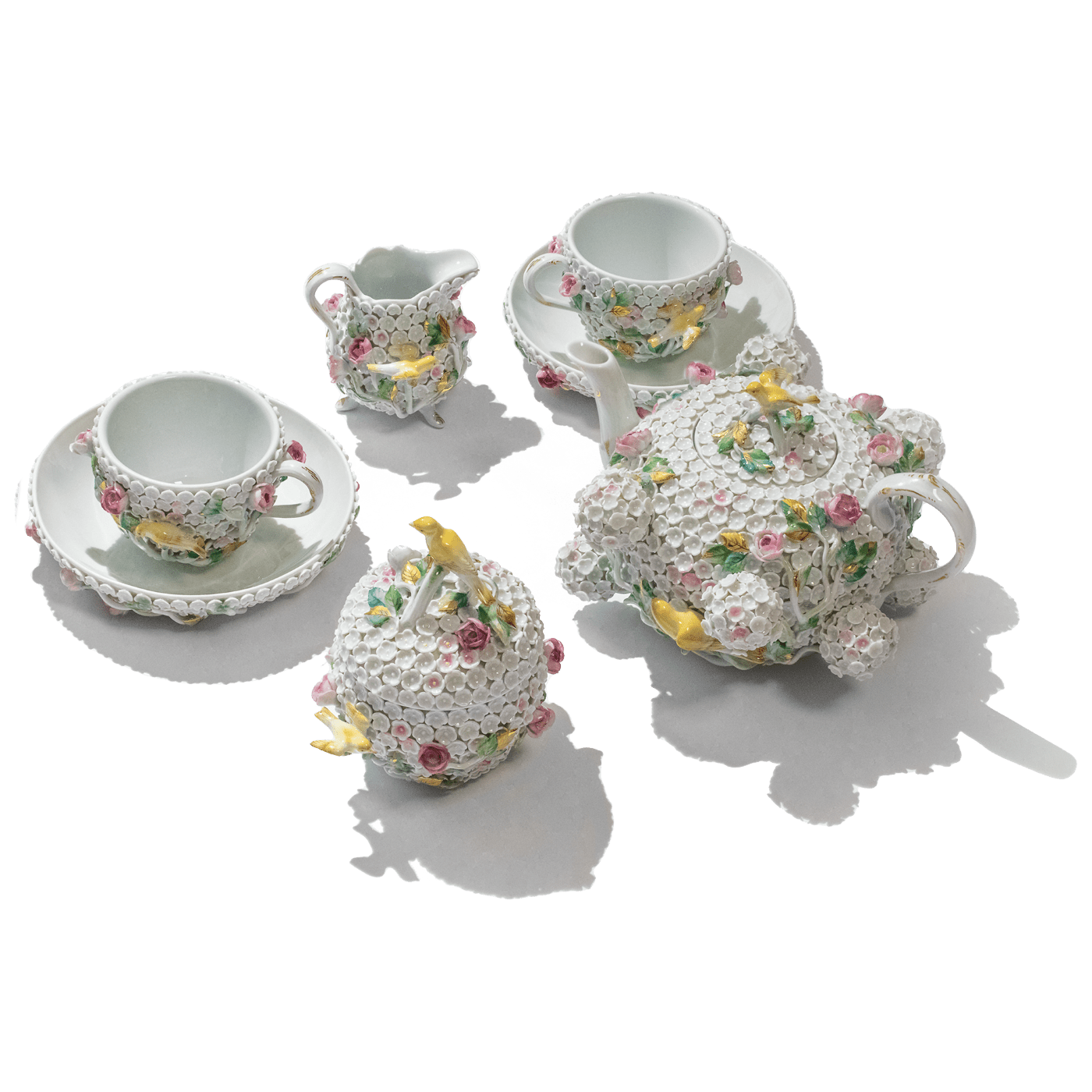Tafelservice Schneeballset mit Vögeln, Porzellan, Limitiert 25 Stück | Meissen Limitierte Meisterwerke 900384 - c8204 - Meissen Weimar