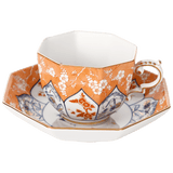 Tasse und Untertasse Japanische Blumenzweige und Gräser Rot, H 6,8 cm, V 0,15 l | Meissen Limitierte Meisterwerke