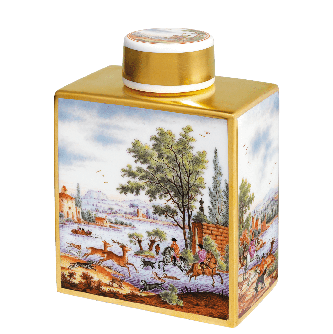Teedose Exklusiv - Bunt H 12,6 cm | Meissen Exklusiv - Kollektion 285180 - 52869 - Meissen Weimar