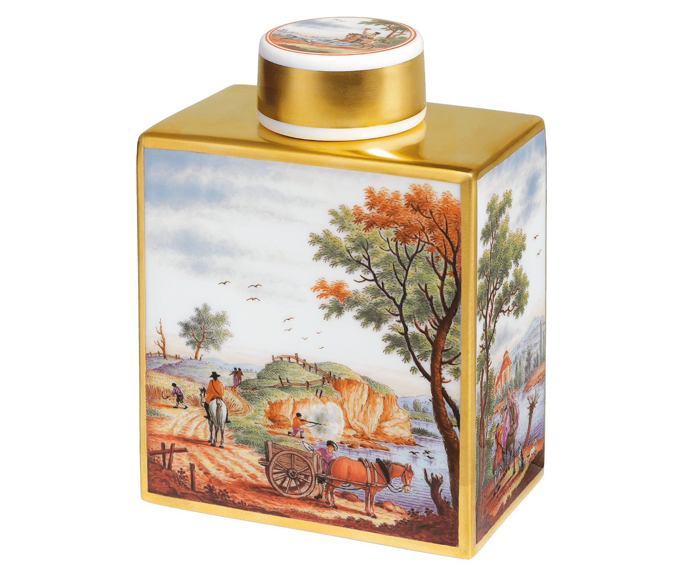 Teedose Exklusiv - Bunt H 12,6 cm | Meissen Exklusiv - Kollektion 285180 - 52869 - Meissen Weimar