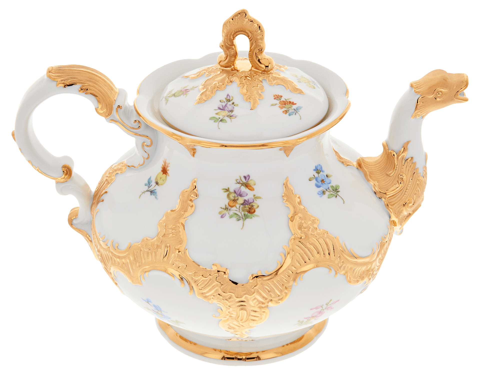 Teekanne Goldbronze 19 cm, 1,2 l | Meissen B - Form 010179 - 15727 - Meissen Weimar