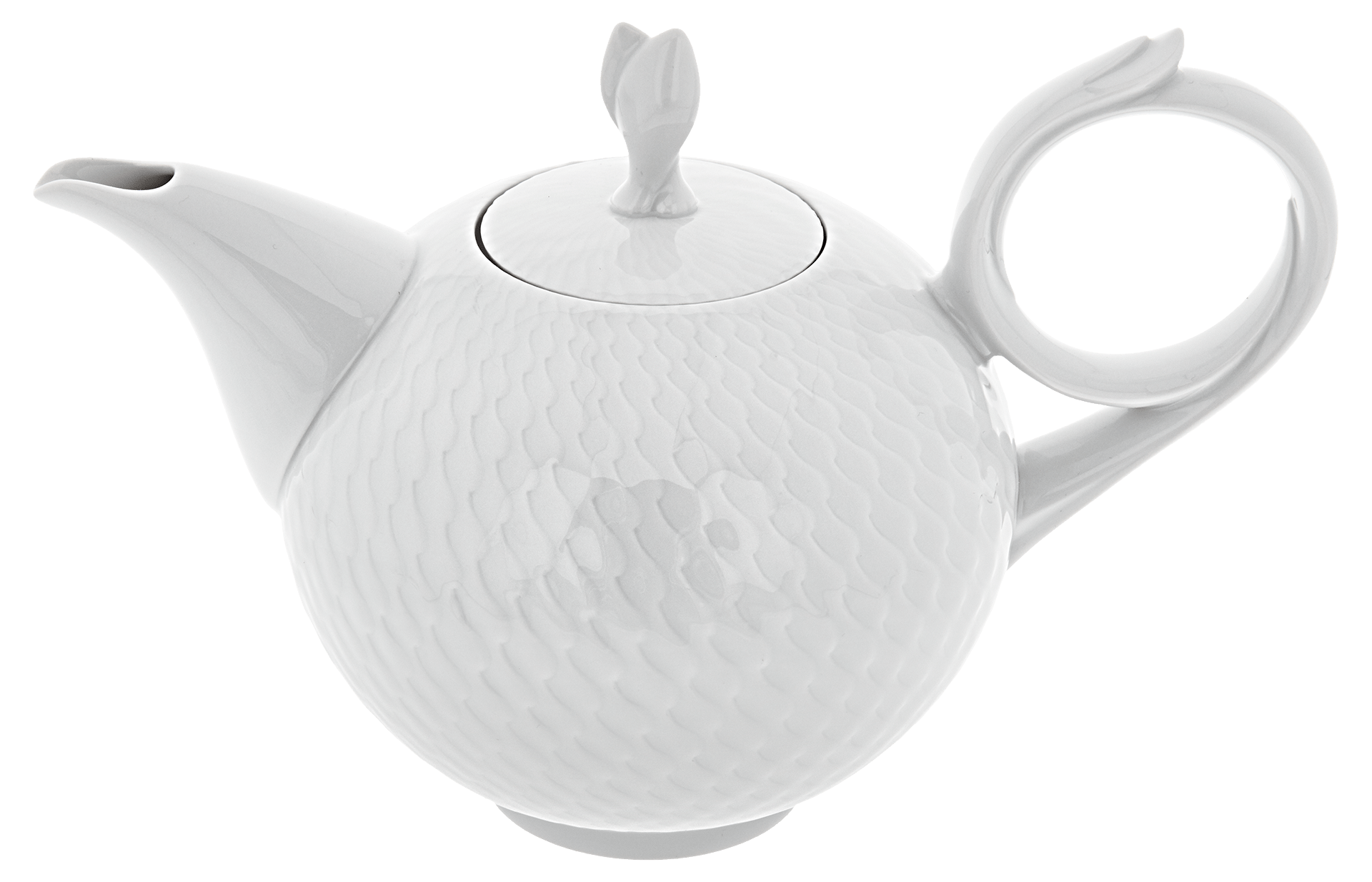 Teekanne, Weiß, V 1,05 l | Meissen Wellenspiel Relief 000001 - 29727 - Meissen Weimar